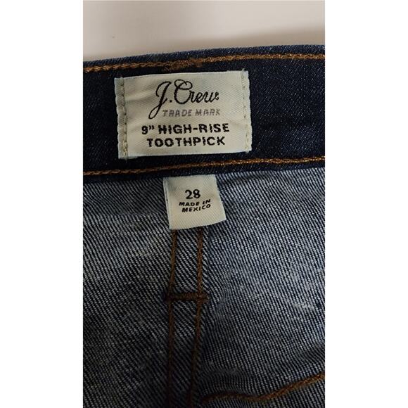 J.Crew High Rise Toothpick Skinny Blue Jeans Size 28 - Picture 5 of 6